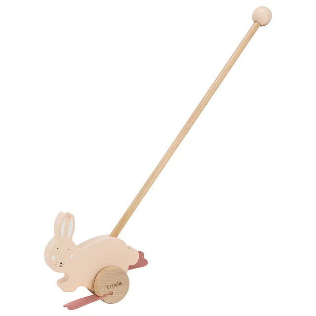Trixie Wooden Push Along Toy - Mrs. Rabbit - Laadlee