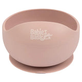 Babies Basic Feeding Set Silicone Spoon & Bowl 2pcs - Blush