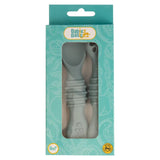 Babies Basic Silicone First Stage Training Spoon with Masher - Indigo