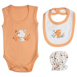 Babies Basic Gift Set - 7pcs - Peach & White