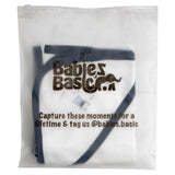 Babies Basic Receiving Blanket for New Born - White & Blue