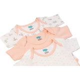Babies Basic Printed Romper Pack of 3 - Peach