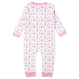 Babies Basic Long Sleeves Sleepsuit for Babies - Pink & White