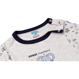 Babies Basic Long Sleeves Sleepsuit for Babies - Grey & Blue