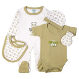 Babies Basic Gift Set - Sleepy Panda 5pcs - Pistachio