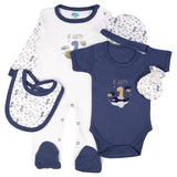Babies Basic Gift Set - Be Happy 5pcs Be Happy - Dark Blue