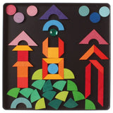 Grimm's Magnet Puzzle Triangle, Square, Circle with Sparkling Parts