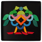 Grimm's Magnet Puzzle Triangle, Square, Circle with Sparkling Parts
