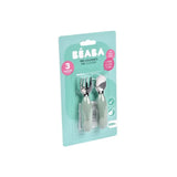 Beaba Stainless Steel Pre-Cutlery Pack of 2 - Sage Green