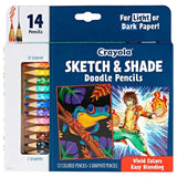 Crayola Sketch and Shade Doodle Pencils - Pack of 14 - Laadlee