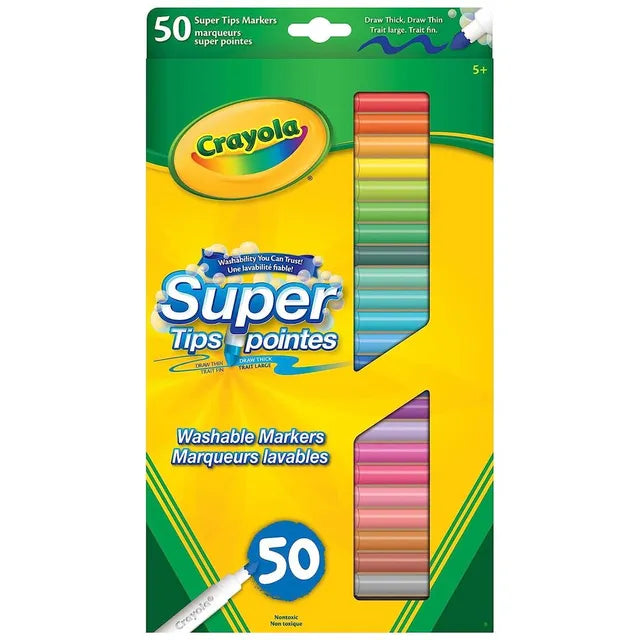 Crayola Washable SuperTips Markers - Pack of 50 - Laadlee