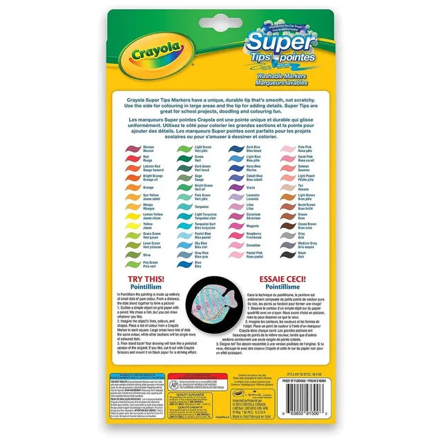 Crayola  Washable SuperTips Markers - Pack of 50