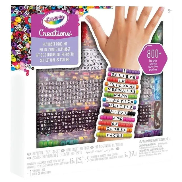 Crayola Creations Personalized Bracelet Making Kit - 800 Beads - Laadlee