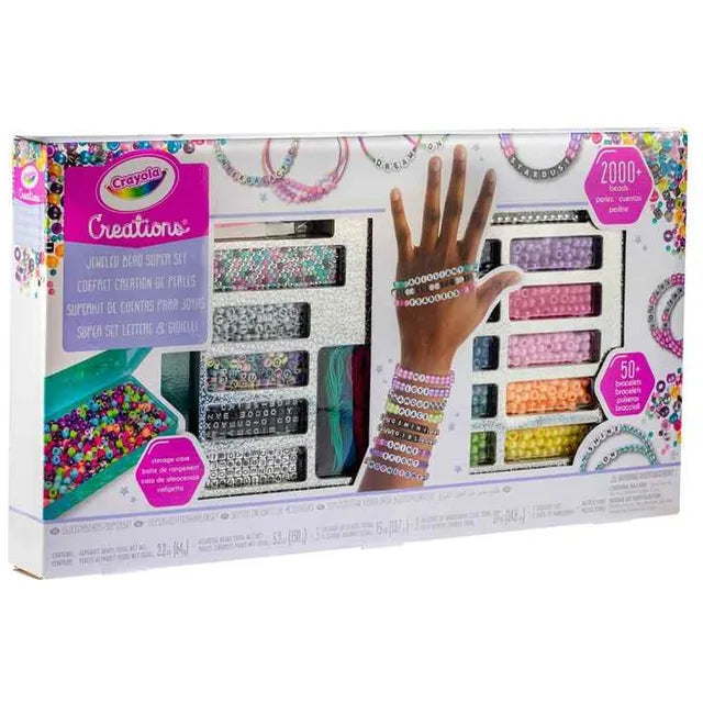 Crayola Creations Personalized Bracelet Making Kit - 2000 Beads - Laadlee