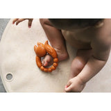 Natruba Bath Mat Leaf Pattern - Caramel