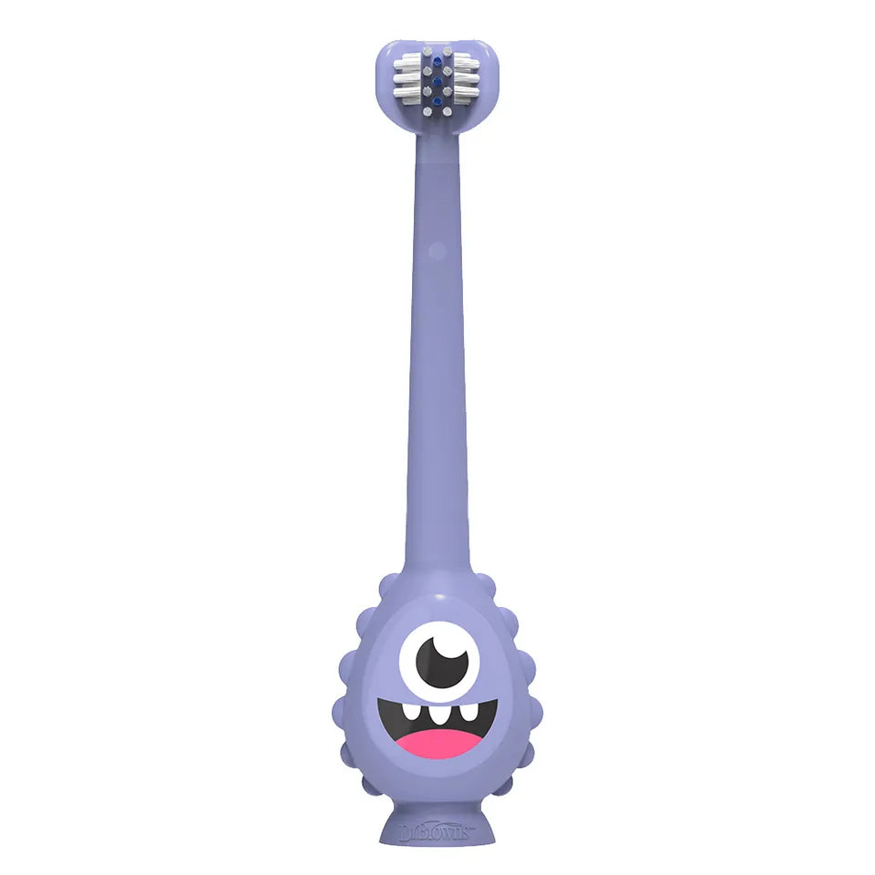 Dr. Brown's ToothScrubber Monster Toddler Toothbrush - Purple - Laadlee