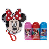 Townley Girl Disney Minnie Mouse - Plant Based Lip Balm Trio With Keychain Bag - Laadlee