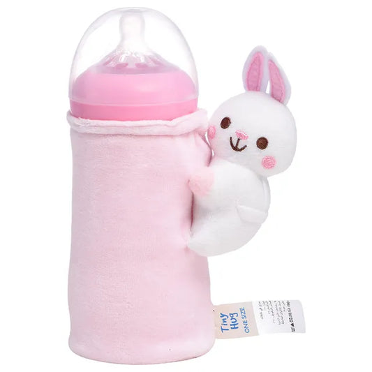 Tiny Hug Baby Bottle Cover - Pink - Laadlee