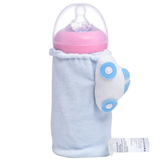 Tiny Hug Baby Bottle Cover - Blue - Laadlee