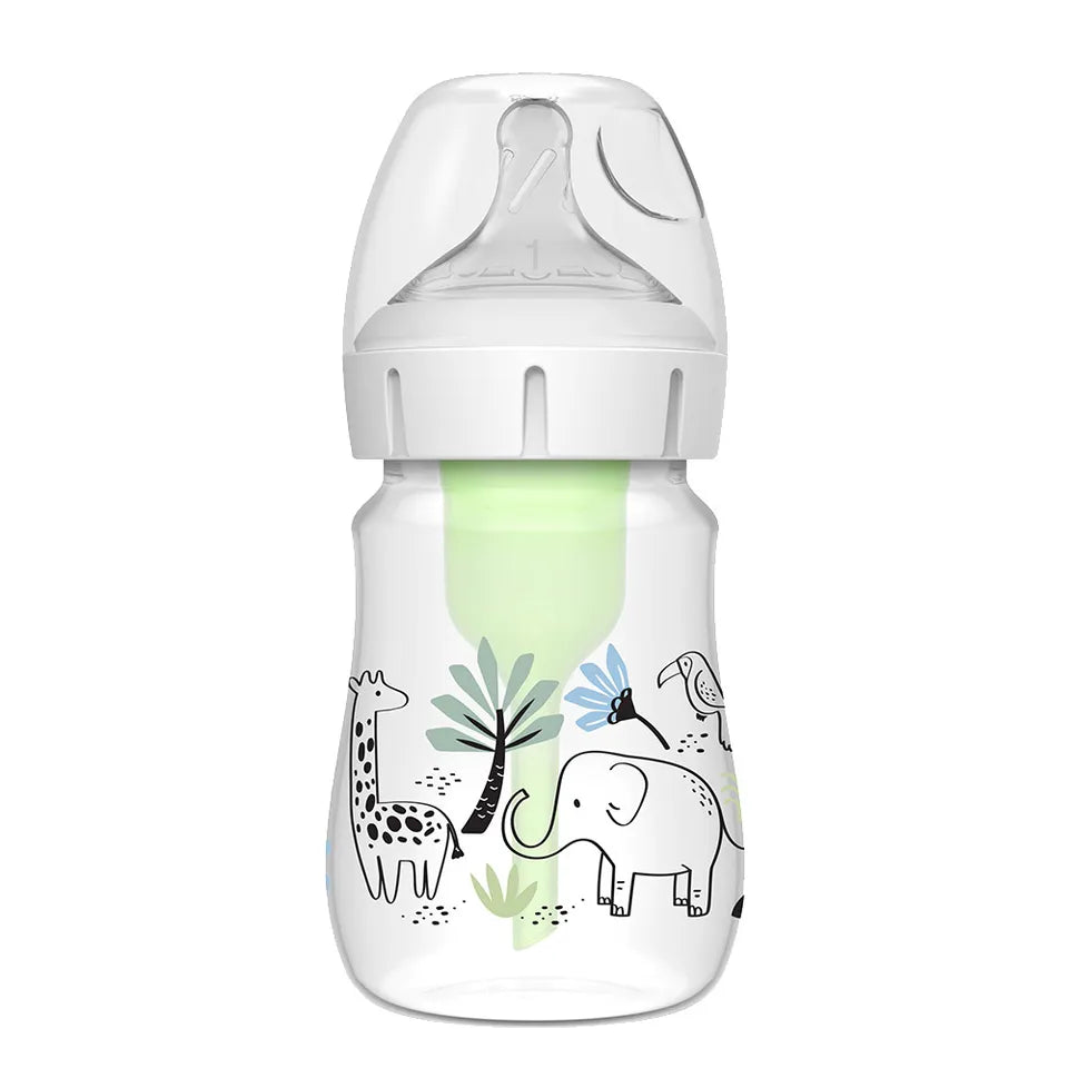 Dr. Brown's Wide Neck Anti-Colic Options+ Baby Bottle - Jungle Elephant - 150 ml - Laadlee