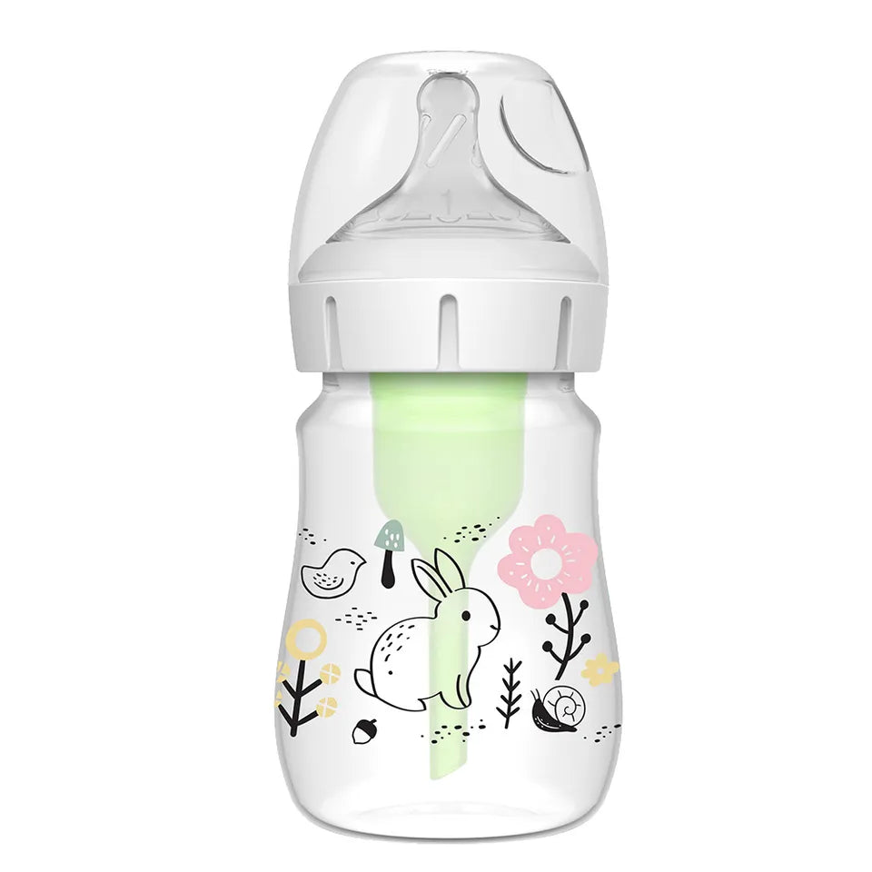 Dr. Brown's Wide Neck Anti-Colic Options+ Baby Bottle - Woodland Bunny - 150 ml - Laadlee