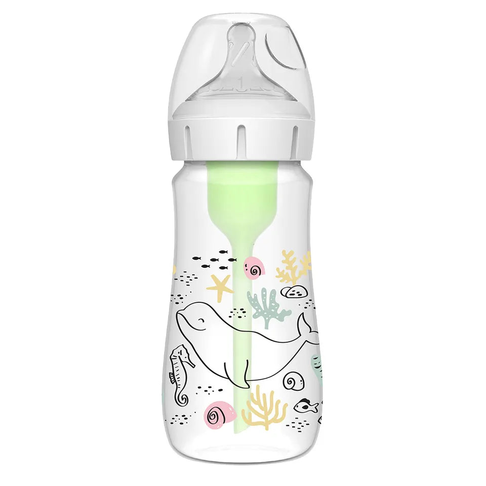 Dr. Brown's Wide Neck Anti-Colic Options+ Baby Bottle - Ocean Whale - 270 ml - Laadlee