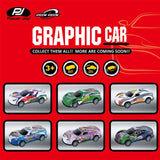 Power Joy Vroom Vroom Pullback Graphic Car 8pieces