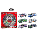 Power Joy Vroom Vroom Pullback Graphic Car 8pieces