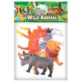 Power Joy Animal Worldz Safari Animal Figurine 6inch - 4pcs Assorted