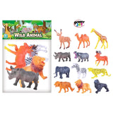 Power Joy Animal Worldz Safari Animal Figurine 6inch - 4pcs Assorted