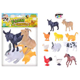 Power Joy Animal Worldz Farm Animal Figurine 6inch - 4pcs Assorted
