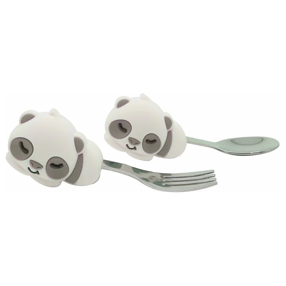 Marcus & Marcus - Palm Grasp Spoon & Fork Set- Pebble - Laadlee