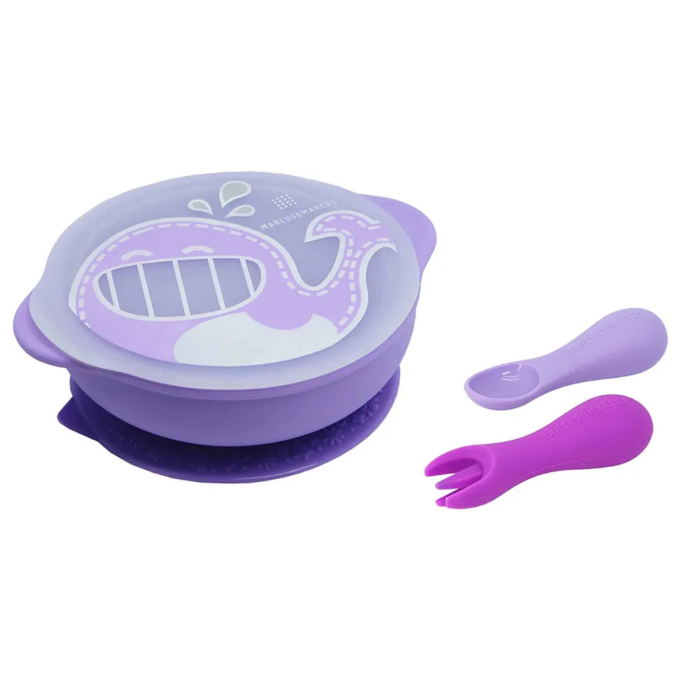 Marcus & Marcus - Silicone Toddler First Self Feeding Set - Willo - Laadlee