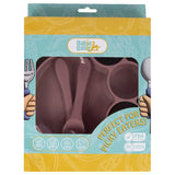 Babies Basic Paw Silicone Feeding Set 3pcs - Pink