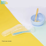 Babies Basic Spoon Set with Travel Case Pack of 2 - Yellow & Blue