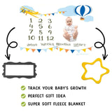 Babies Basic Customizable Milestone Blanket - Pilot Theme