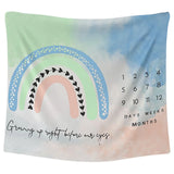 Babies Basic Customizable Milestone Blanket - Rainbow Theme