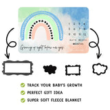 Babies Basic Customizable Milestone Blanket - Rainbow Theme
