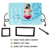 Babies Basic Customizable Milestone Blanket - Mermaid