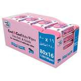 Cool & Cool Baby Wipes Pack of 16 - 1280pcs
