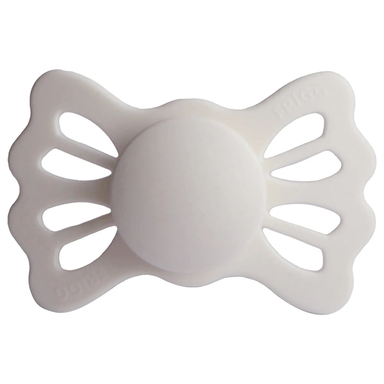 Frigg Lucky Symmetrical Silicone Baby Pacifier 6M-18M, Silver Gray - Size 2 - Laadlee