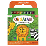 Ooly Carry Along Coloring Book Set - On Safari