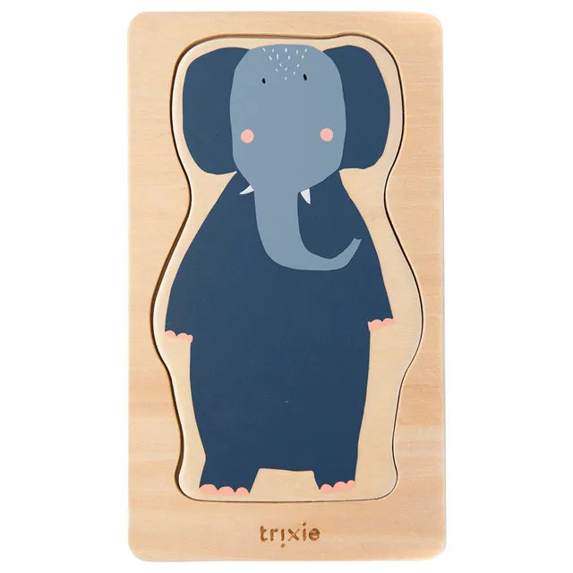 Trixie Wooden 4-Layer Animal Puzzle - Laadlee