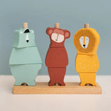 Trixie Wooden Animal Puzzle Stacker - Laadlee
