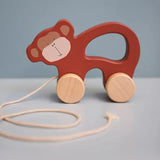 Trixie Wooden Pull Along Toy - Mr. Monkey - Laadlee