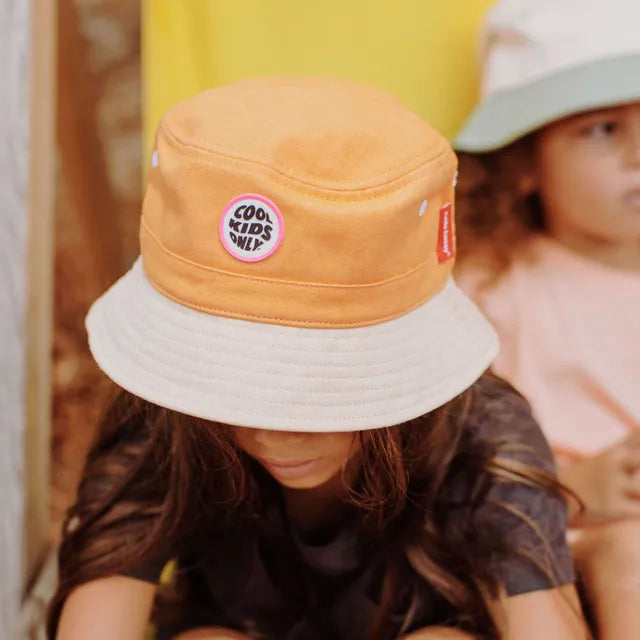Hello Hossy Bucket Hat - Mini Orange Kids - Laadlee