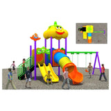 MYTS Mega Yellow Fellow Kids Tube Slide And Swings - Laadlee