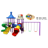 MYTS Mega Kitten Frame Dual Swing & Wavy Slides 340cm - Laadlee