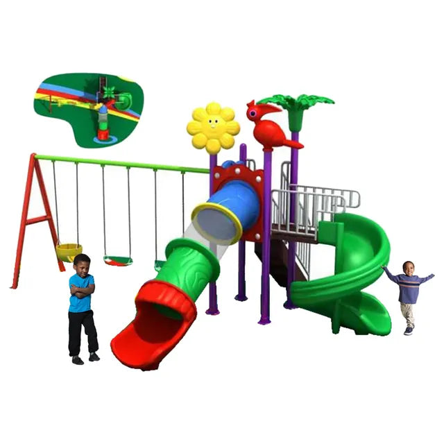 MYTS Mega Pino Wavy Slide & Swings - Laadlee