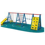 MYTS Play Haven Mega Kids Playground With Climbers, Swings, And Slider - Laadlee